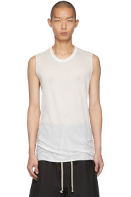 Rick Owens - T-shirt sans manches blanc Basic