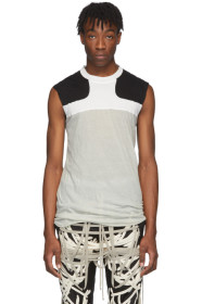 Rick Owens - Débardeur blanc cassé et noir Release Combo Lupetto