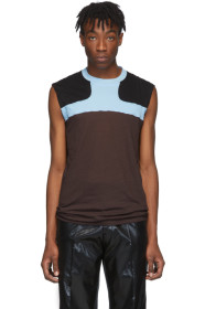 Rick Owens - Débardeur bourgogne et bleu Release Combo Lupetto
