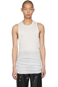 Rick Owens - Débardeur côtelé blanc Anthem