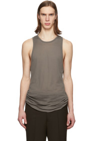 Rick Owens - Débardeur côtelé gris Anthem