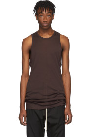 Rick Owens - Burgundy Anthem Rib Tank Top