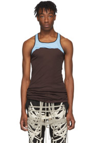 Rick Owens - Débardeur bourgogne et bleu Release Combo