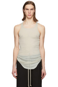 Rick Owens - Débardeur côtelé blanc cassé