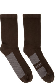 Rick Owens - ブラウン グリッター ソックス