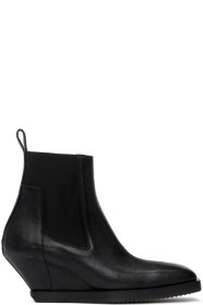 Rick Owens - Black Elastic Sliver Boots