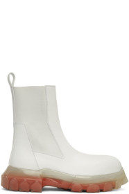 Rick Owens - White Mega Bozo Tractor Chelsea Boots