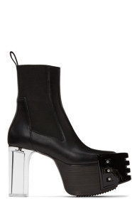 Rick Owens - Black Grill Kiss Chelsea Boots