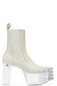 Rick Owens - White Grill Kiss Chelsea Boots
