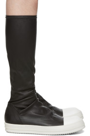 Rick Owens - ブラック ストレッチ ニー スニーカー
