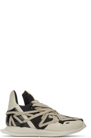 Rick Owens - Baskets noires et grises Maximal Runner