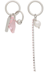 Justine Clenquet - Silver & Pink Donna Earrings