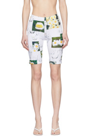 Collina Strada - White Charlie Engman Edition Daisy Pitcher Bike Shorts