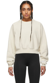 Reebok By Victoria Beckham - Off-White Cropped Sweatshirt