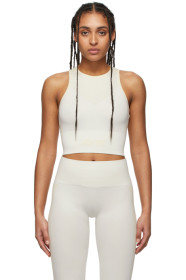 Reebok By Victoria Beckham - Off-White & Beige Seamless Cropped Tank Top