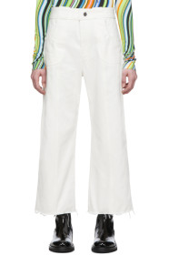 Lecavalier - White Capri Flair Jeans