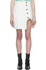 Lecavalier - White Denim A-Line Miniskirt