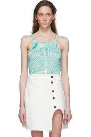 Lecavalier - Blue Button Placket Tank Top