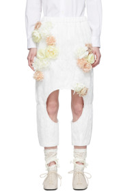 Comme des Garçons - White Tulle Flowers Skirt