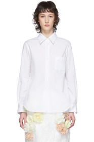 Comme des Garçons - White Exaggerated Back Pleat Shirt