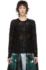 Comme des Garçons - Black Padded Lace Blouse
