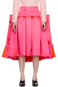 Comme des Garçons - Pink Thin Satin Structured Skirt