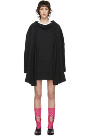 Comme des Garçons - Black Convertible Logo Jacquard Dress