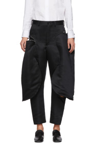 Comme des Garçons - Black Satin Cut-Out Trousers