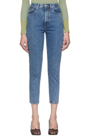SLVRLAKE - Blue Beatnik High-Rise Slim Jeans