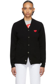 Comme des Garçons Play - Black Men's Fit Heart Patch Cardigan