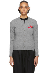 Comme des Garçons Play - Grey Double Heart Cardigan