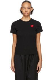 Comme des Garçons Play - Black & Red Heart Patch T-Shirt