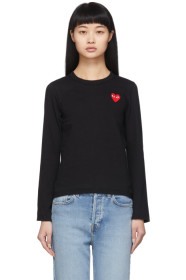 Comme des Garçons Play - Black Heart Patch Long Sleeve T-Shirt