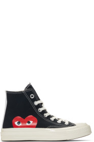 Comme des Garçons Play - Black Converse Edition Half Heart Chuck 70 High Sneakers