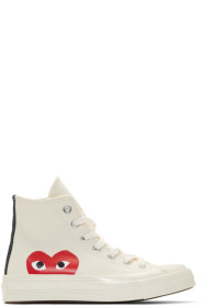 Comme des Garçons Play - Off-White Converse Edition Half Heart Chuck 70 High Sneakers