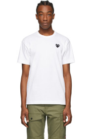Comme des Garçons Play - ホワイト & ブラック ハート T シャツ