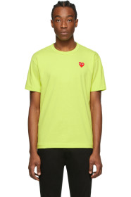 Comme des Garçons Play - Green & Red Heart T-Shirt