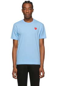 Comme des Garçons Play - Blue & Red Heart T-Shirt