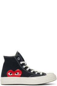 Comme des Garçons Play - Baskets noires Half Heart Chuck 70 High édition Converse