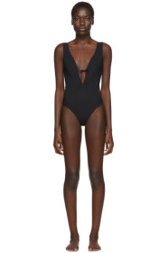 Rudi Gernreich - Black Plunge One-Piece Swimsuit
