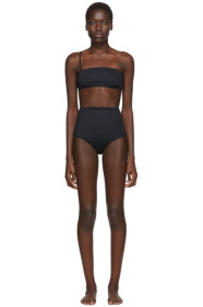 Rudi Gernreich - Black One Strap Bandeau Bikini