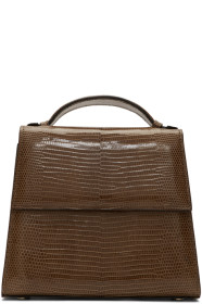 Hunting Season - Brown Small Lizard Top Handle Bag
