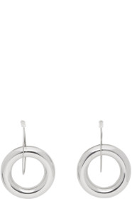 Jil Sander - Silver Double Hoop Earrings