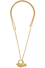Jil Sander - Gold Double Sided Sphere Necklace