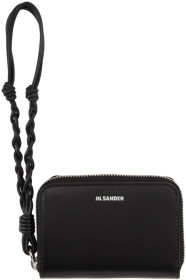 Jil Sander - 黑色小号环绕式拉链钱包