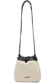 Jil Sander - Off-White Small Canvas Drawstring Bag