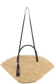 Jil Sander - Beige Raffia Medium Sombrero Tote