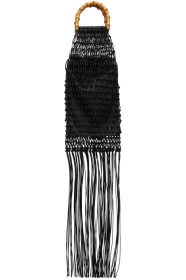 Jil Sander - Black Bamboo Handle Fringe Tote