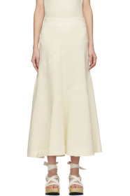 Jil Sander - Off-White Knit Linen Skirt