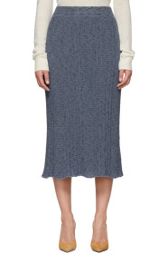 Jil Sander - Blue Rib Knit Skirt